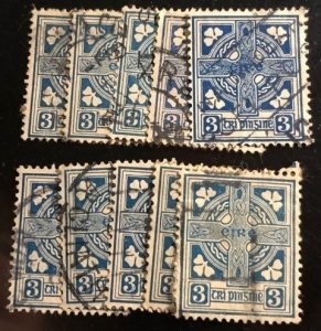 Ireland Scott# 70 F/VF to XF Used Lot of 10 Cat. $20.00