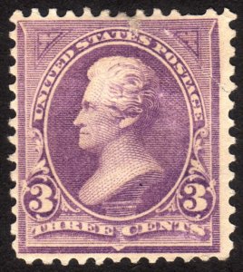 1895, US 3c, Jackson, MNG, tear, Sc 268