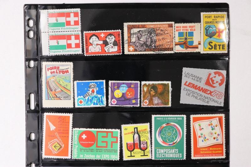 Switzerland red Cross seal charity stamp help poor disabled sick Children lot DL