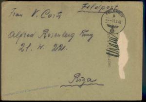 3rd Reich WWII Lettland Latvia Volunteer Feldpost Cover 56355