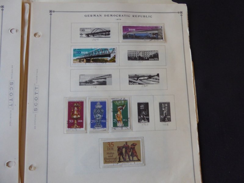 Germany and Area 1975-1977 Mint/Used Stamp Collection on Scott Int Album Pages