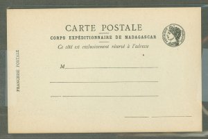 Madagascar (British Consular & Inland Mail)  1895 Military postal card