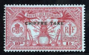 New Hebrides J5, $50, 1925 1fr carmine, hinged