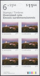 LIGHTHOUSE = FAR AND WIDE = BOOKLET of 6 x x $1.94  MNH Canada 2020 #3227a