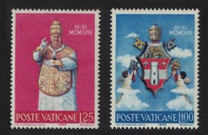 Vatican Coronation of Pope John XXIII 2v 1959 MNH SC#250+253 SG#282+285