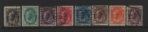 Canada Scott # 66-73 F-VF used set neat cancels nice color scv $ 191 ! see pic !