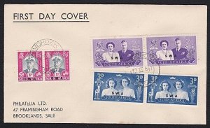 SOUTH WEST AFRICA 1947 Royal Visit FDC ex Windhoek.........................B2460