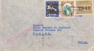 ad6271 - GUATEMALA - POSTAL HISTORY -  COVER to ITALY  1940 - Orchids BIRDS