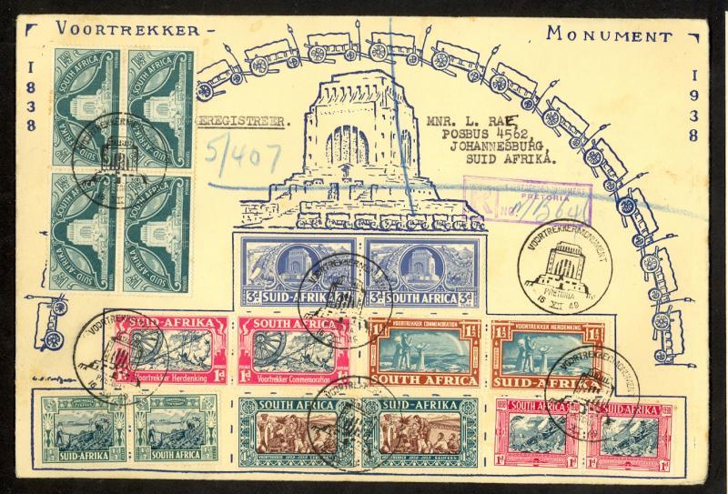 SOUTH AFRICA 1949 VOORTREKKER MONUMENT Illustrated Cover