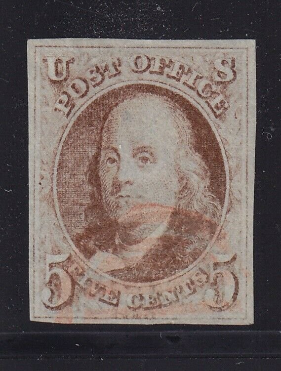 1 VF-XF used light Red cancel 4 big margins with nice color cv $ 375 ! see pic !