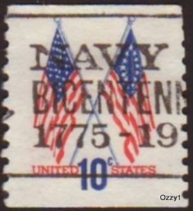 USA 1973 Sc#1519, SG#1518 10c Crossed Flags USED-VG-NH.