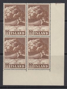 Iceland, Scott 249, MNH block of four