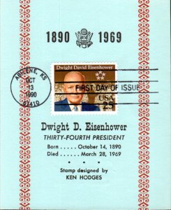 #2513 Dwight D. Eisenhower Reid Maxi FDC