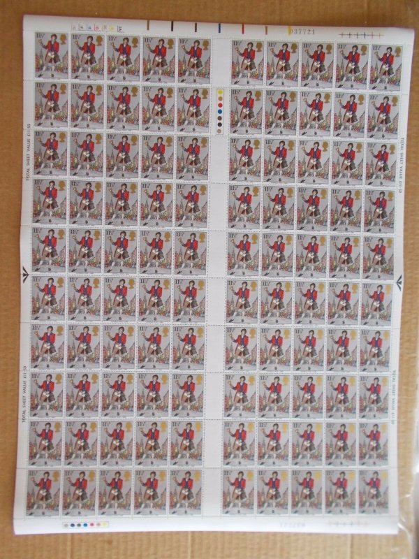 1979 Rowland Hill set of 4 in Complete Sheets of 100 + Varieties M/N/H Cat £160+