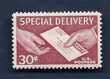 E21  30c Letter & Hand Special Delivery  VF/MNH/OG