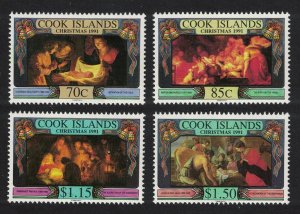 Cook Is. Christmas. Religious Paintings 4v 1991 MNH SG#1256-1259