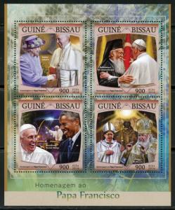 GUINEA BISSAU  2016  TRIBUTE TO POPE FRANCIS SHEET  MINT NH