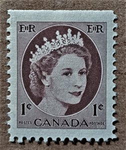 Canada #337 1c Queen Elizabeth II MH (1954)