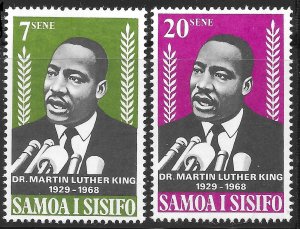 Samoa Scott 298-299 MNH Reverend Dr. Martin Luther King Set of 1968