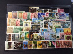 New Zealand vintage stamps on large stock card Ref 57858