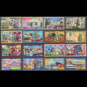 MALTA 1981 - Scott# 592-607 Development Set of 16 NH