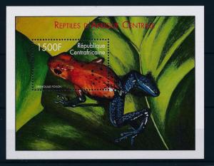 [26816] Central African Republic 2001 Animals Reptiles Frog MNH  Souvenir Sheet