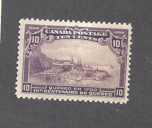 CANADA # 101 MINT NH 10c VIOLET QUEBEC TERCENTENARY BS27224