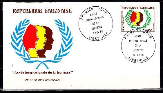 Gabon, Scott cat. 576. International Youth Year issue. First day cover. ^