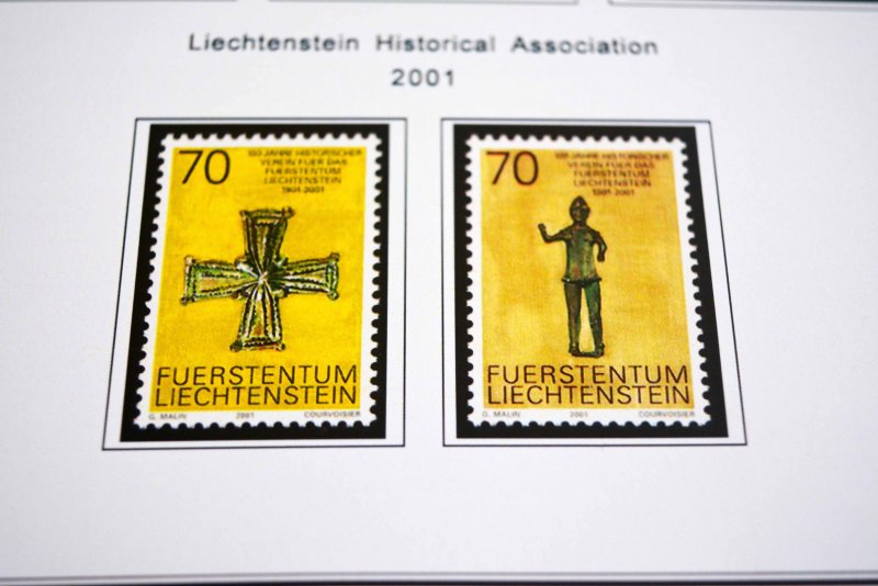 COLOR PRINTED LIECHTENSTEIN 1912-2010 STAMP ALBUM PAGES (166 illustrated pages)