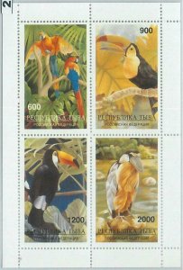 M2264- RUSSIAN STATE, MINIATURE SHEET: Birds, Toucans, Parrots