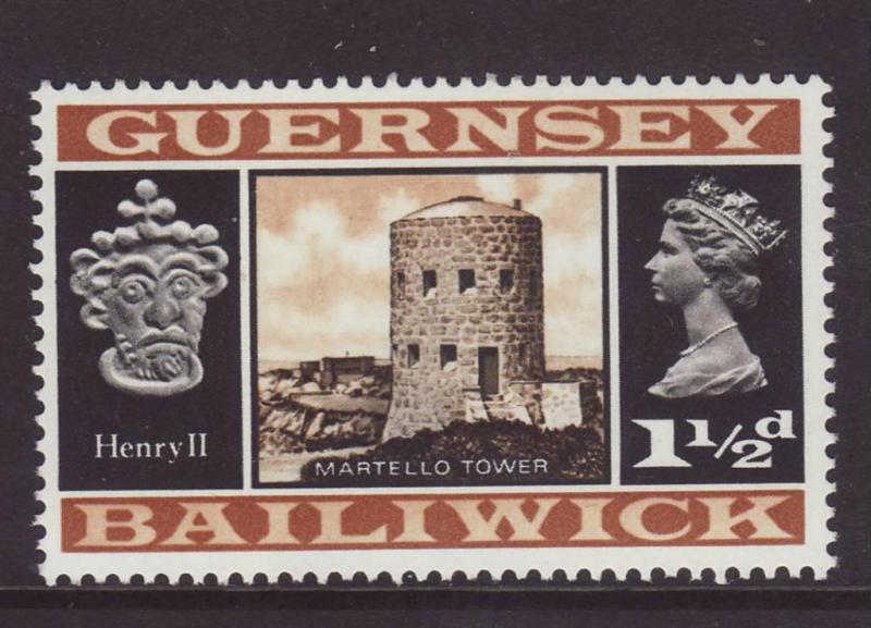 1969 Guernsey 1½d U/Mint SG15