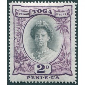 Tonga 1942 2d black & purple Die II SG76 unused