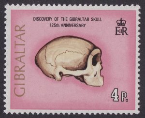 Gibraltar 310 Discovery of the Skull One Skull 4p single MNH 1973