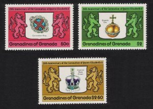 Grenadines 25th Anniversary of Coronation 3v 1978 MNH SG#272-274