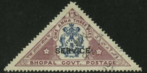 India, Feudatory States, Bhopal Scott #O31 SG #O330 Used