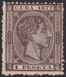 Cuba 1877 Sc 75 MLH* light horizontal crease