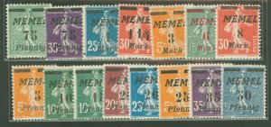 Memel #50-66 Unused Single