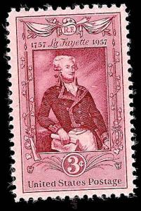 # 1097 MINT NEVER HINGED LAFAYETTE BICENTENARY