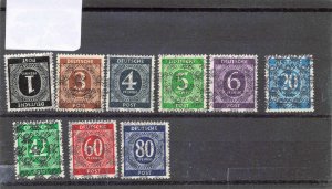 GERMANY 593A-99 TYPE MNH MICHEL I/II-IX/II; I/II IS FORGERY USE TO LEARN FORGERY