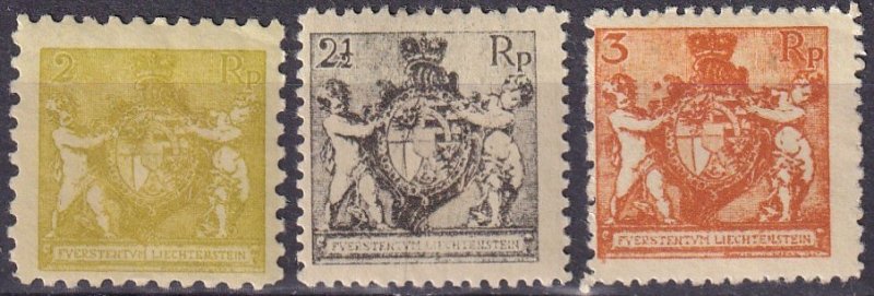 Liechtenstein #54-6  F-VF Unused CV $5.60  (Z3145)