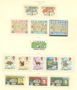 Ecuador #720-733  Single (Complete Set)