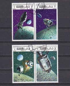 Ras al Khaima, Mi cat. 326, 328, 330, 332 A. Apollo 10 values. Canceled.