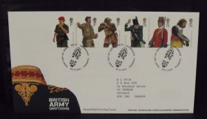 15742   GREAT BRITAIN   FDC # 2508-2513     Military Uniforms, British Army