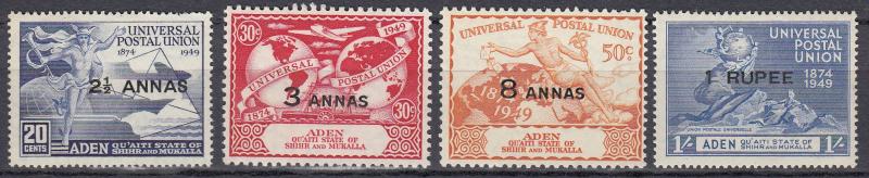 Aden - 1949 UPU Sc# 32/35 - MLH (527)