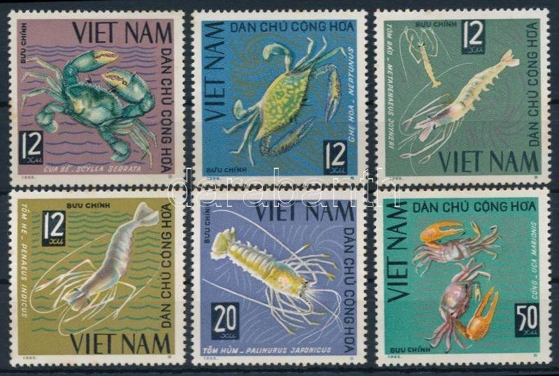 Vietnam stamp Marine animals perf and imperf set (stain) 1965 MNH WS234933