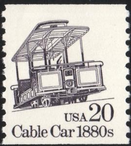 SC#2263 20¢ Cable Car Coil Single (1988) MNH