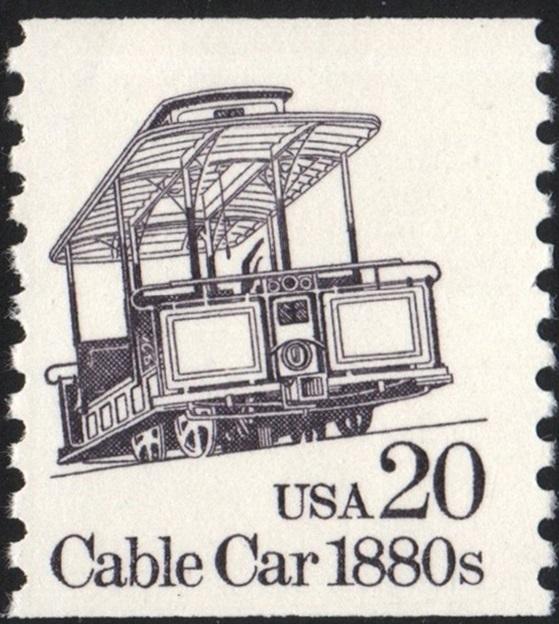 SC#2263 20¢ Cable Car Coil Single (1988) MNH