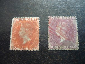 Stamps - St. Vincent - Scott# 17-18 - Used Part Set of 2 Stamps