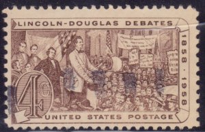 United States, 1958, Lincoln-Douglas Debates, 3c, sc#1115, used**