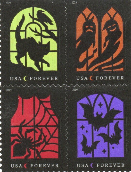 SC# 5420-5423 - (55c) - Spooky Silhouettes - Block of 4 - MNH